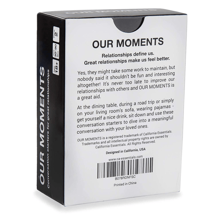 Our Moments Couples Card Conversation Starters for Great Relationships Solitaire Make Fun Board Game Toy - Trendha