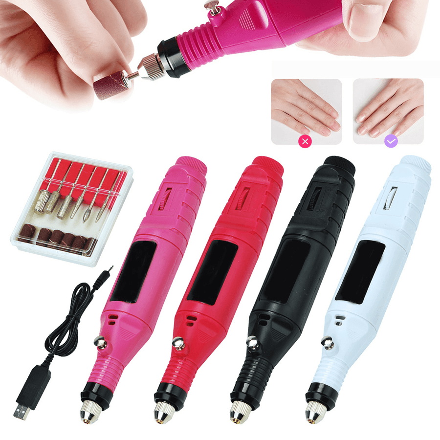 USB Nail Polisher Electric Nail Polisher Pen-Type Foot Grinder Nail Drill Machine - Trendha