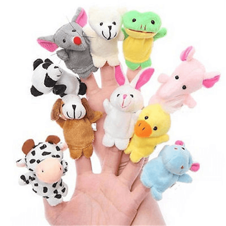 Farm Zoo Animal Finger Puppets Stuffed Plush Toys Bedtime Story Fairy Tale Fable Boys Girls Party To - Trendha
