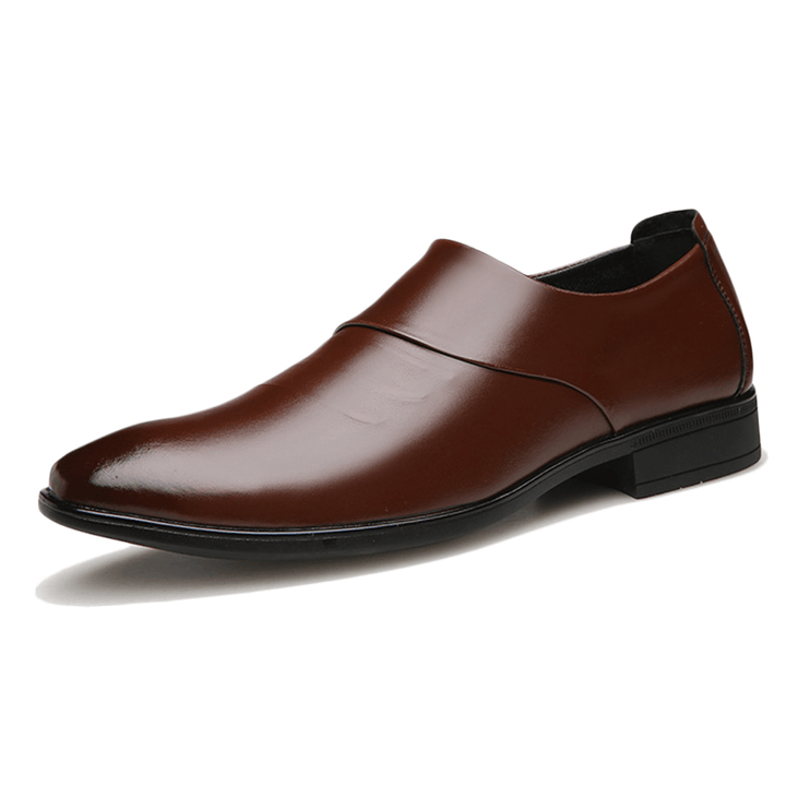 Men Microfiber Non Slip Slip on Business Formal Shoes - Trendha