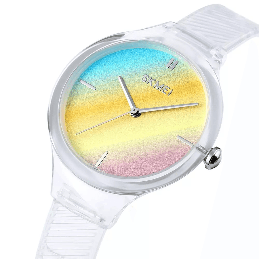 SKMEI 1714 Fashion Women Watch Colorful Transparent Waterproof Lady Quartz Watch - Trendha