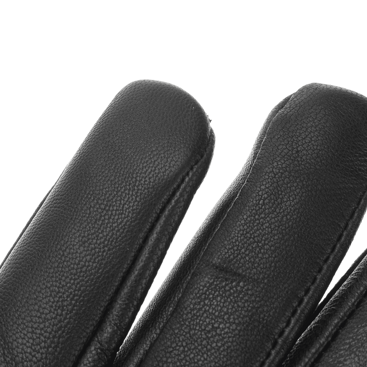 Women Winter Thermal Gloves Thicken Warm Sheepskin Velvet Leather Driving Mitten Glove - Trendha