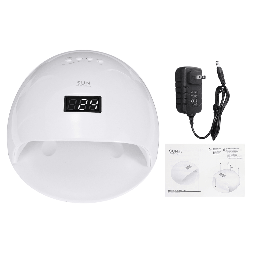 48W 24 LED Nail Dryer UV Light Gel Polish Curing Manicure Machine Timer Sensor - Trendha