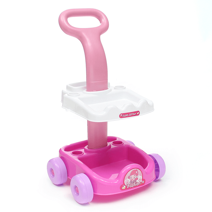 Kids Pretend Play Cleaning Trolley Set Toys Broom Mop Bucket Tools Duster Cleaner - Trendha