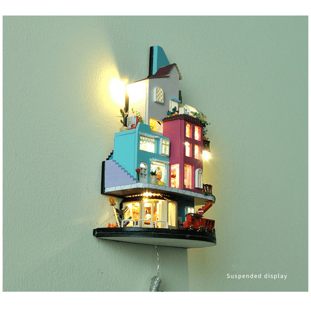 TIANYU TC2 Cloud Town DIY House Cloud House Candy Color Town Art House Creative Gift with Dust Cover - Trendha