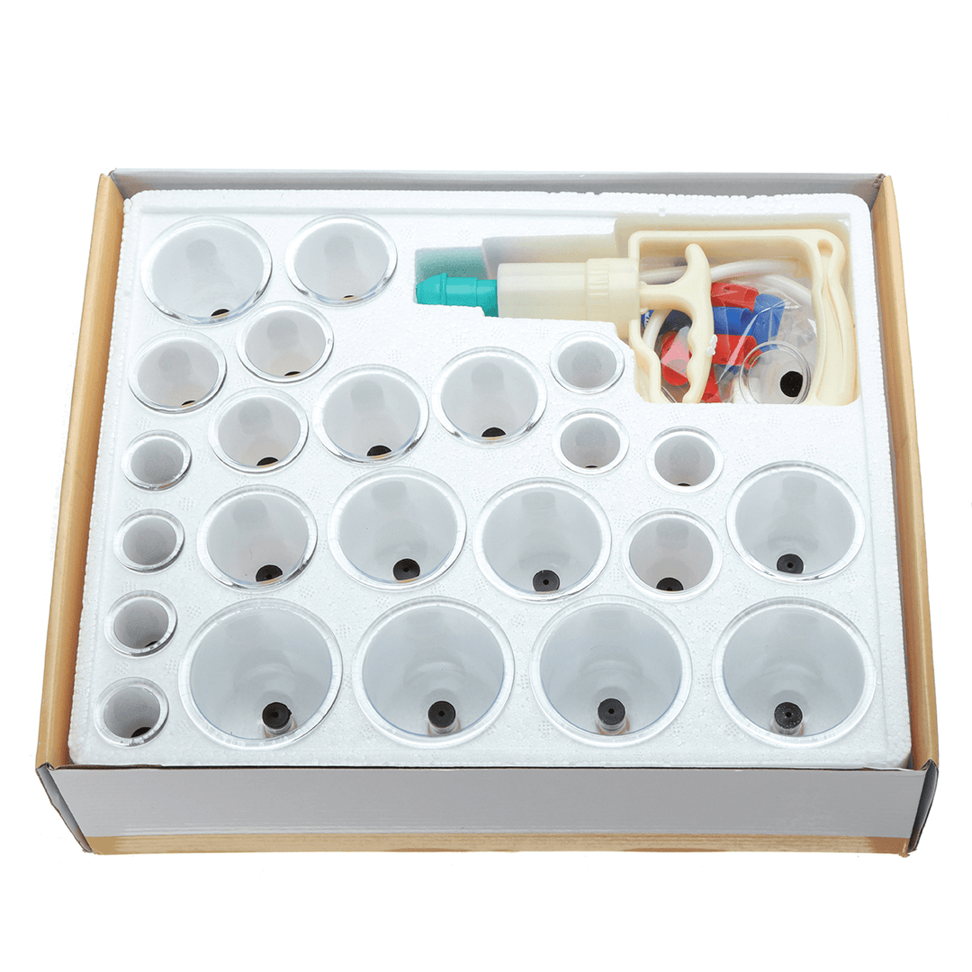 24Pcs Cup Chinese Vacuum Body Cupping Massager Body Relax Therapy Cans Vacuum Cupping Tank - Trendha
