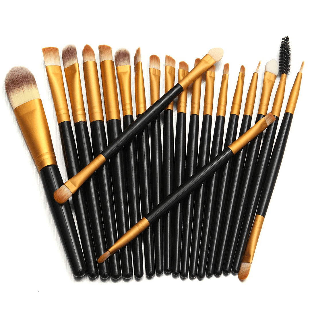 20Pcs Makeup Brushes Set Kit Blush Foundation Liquid Eyeshadow Eyeliner Comestic Powder - Trendha