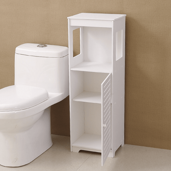 Bathroom Cabinet Toilet Storage Shelf Stand-Up Shelf Tissue Shower Gel Shampoo Storage Rack Home Office Furniture - Trendha