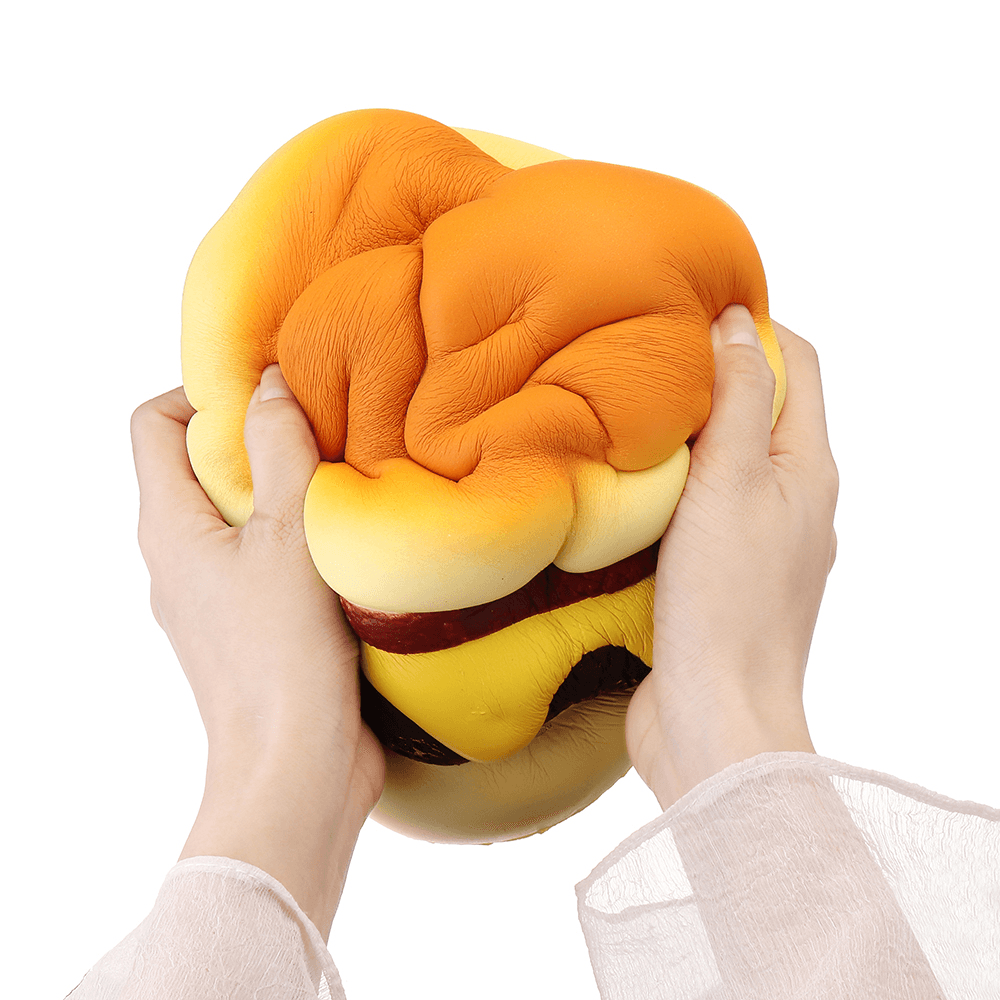 Cutie Creative Squishy Cheese Beef Burger Humongous Giant Hamburger 22CM Bread Jumbo Gift Soft Toys - Trendha