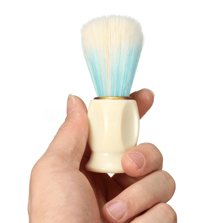 Men Plastic Handle Beard Cream Shaving Soap Foam Hair Brush Barber Shaving Brush - Trendha