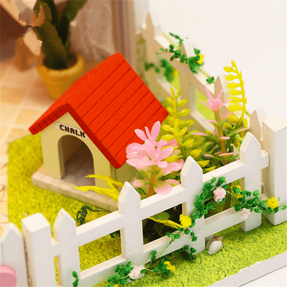 DIY Assembled Cottage Love of Cherry Tree Doll House Kids Toys - Trendha
