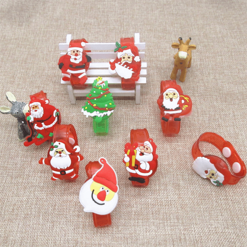 Christmas Gift Luminous Wrist Band Cartoon LED Flash Bracelet for Kids Presents Decoration Toys - Trendha