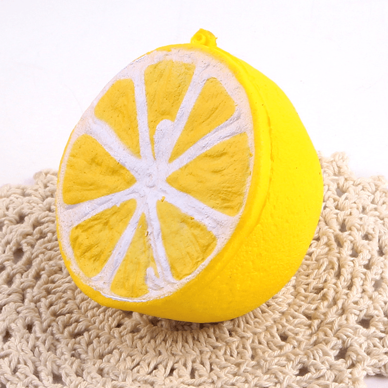 Sanqi Elan Squishy Jumbo Lemon 11Cm Slow Rising Original Packaging Fruit Collection Decor Gift Toy - Trendha