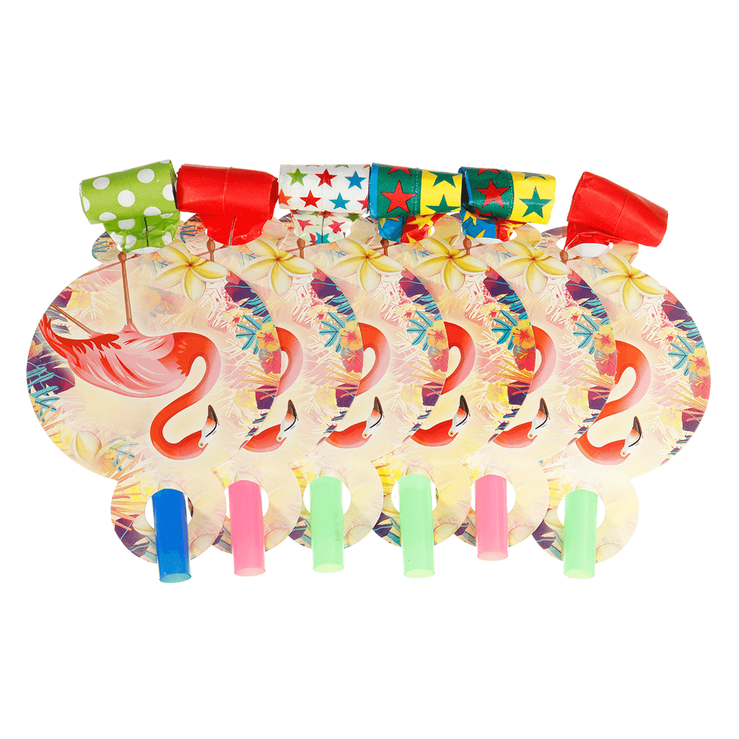 84Pcs Flamingo Kids Birthday Party Tableware Set Decor Plates Mask Paper Box Cup Decoration Toys - Trendha