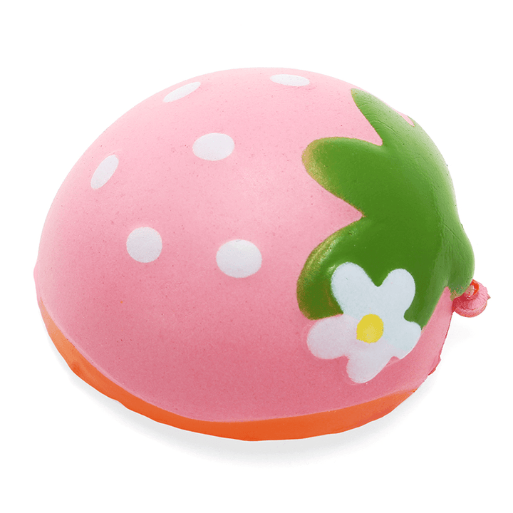 Squishy Half Strawberry 7Cm Soft Slow Rising Fruit Collection Gift Decor Toy - Trendha