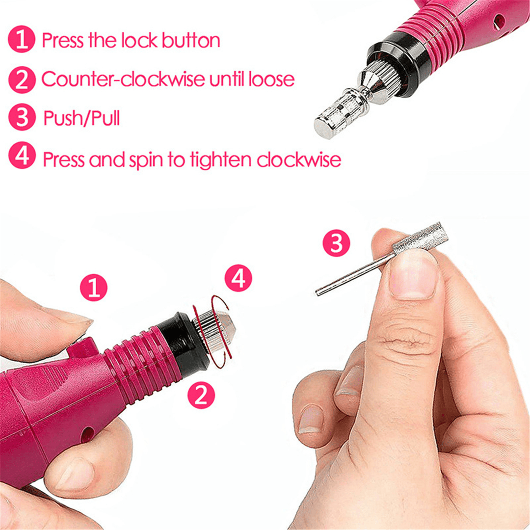 Dual Light Source UV Nail Lamp LED Light Therapy Machine Polishing Pen Set - Trendha