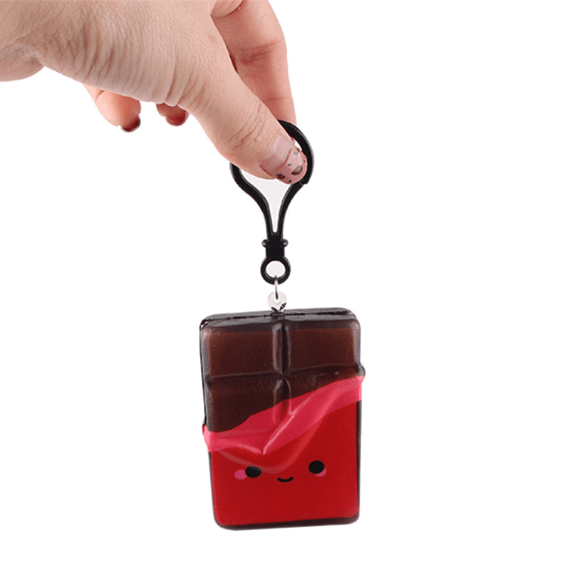 Squishy Bun Food Cute Phone Bag Hanging Decor Keyring Beef Milk Box Chocolate Slow Rising 7Cm Gift Collection - Trendha
