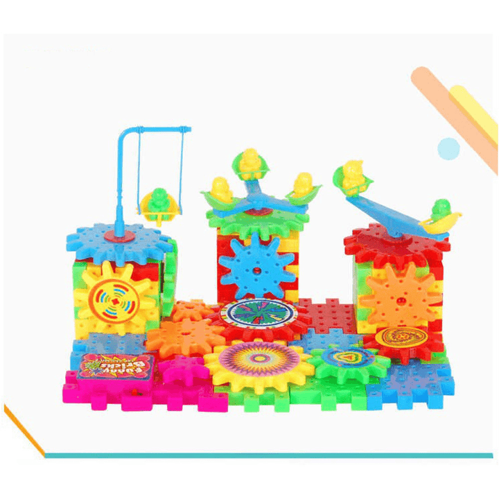 82Pcs Children'S Electric Variety Building Blocks Assemble Electronic Gear Splicing Assembling Jigsaw Puzzle Plastic Toys - Trendha