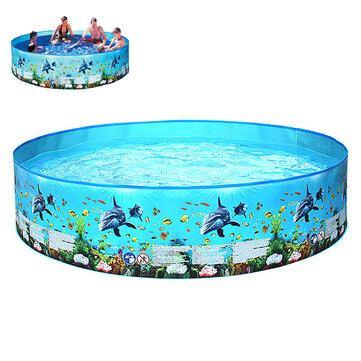 183/244x38cm No Need Inflatable Swimming Pool Summer Holiday Children Paddling Pools Beach Family Game Pool - Trendha