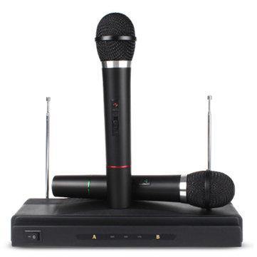 Karaoke Wireless Microphone System KTV Dual Handheld Mic Cordless Receiver - Trendha