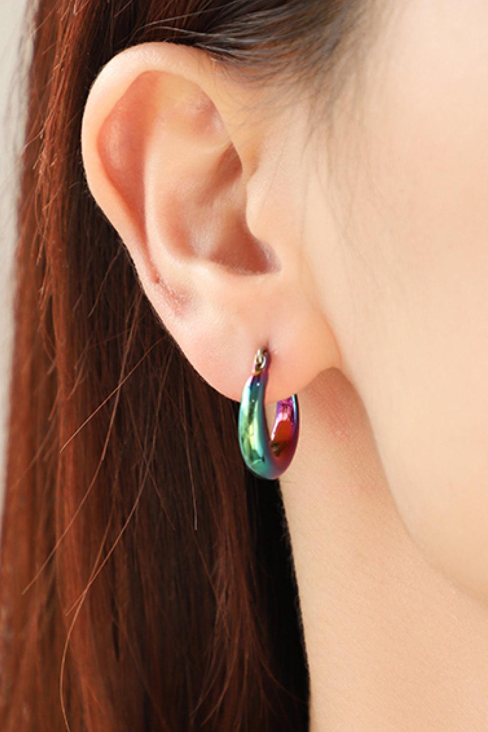 Darling Heart Multicolored Huggie Earrings - Trendha