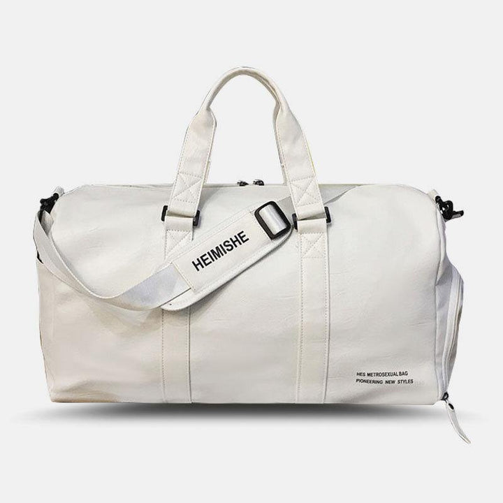 Unisex Dry Wet Separation Gym Bag PU Leather Multi-Carry Large Capacity Travel Outdoor Luggage Handbag Crossbody Bag - Trendha