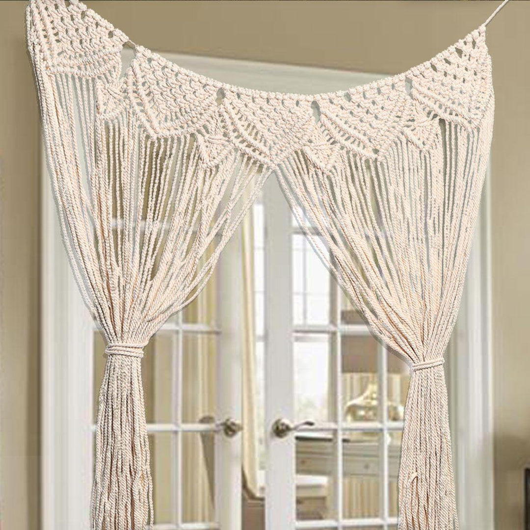 Large Macrame Wall Hanging Door Window Curtain Wedding Backdrop Tapestry Gift - Trendha