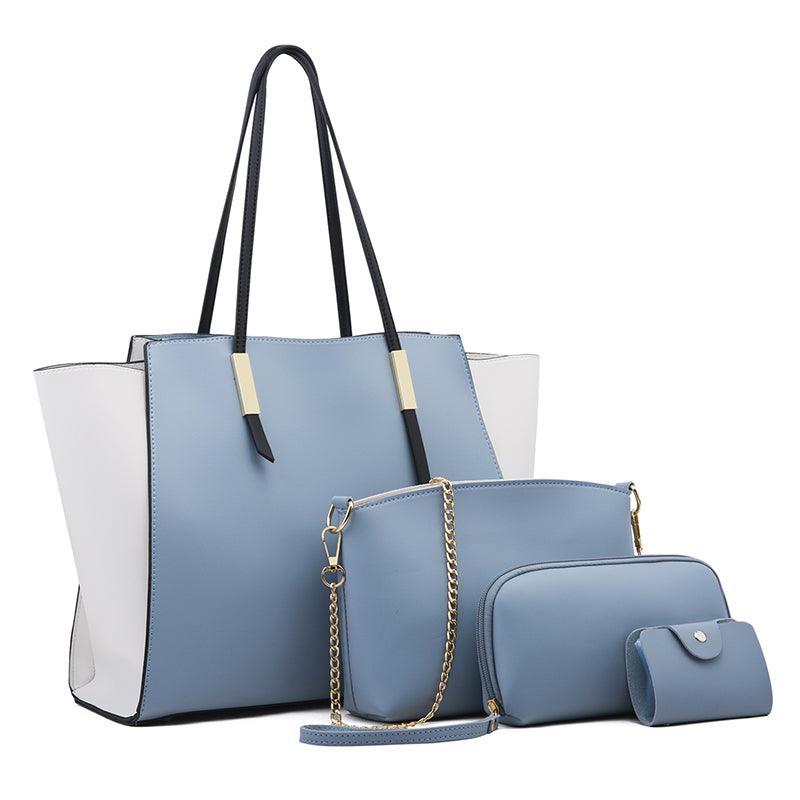 Women's solid color four-piece bag - Trendha