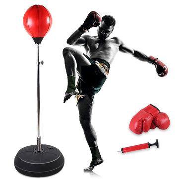 120-150cm Adjustable Boxing Training Target Freestanding Punch Bag Adults Boxing Back Base Gloves Pump - Trendha