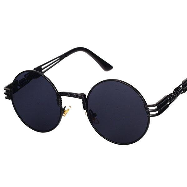 Women Classic Gothic Round Steampunk Sunglasses - Trendha