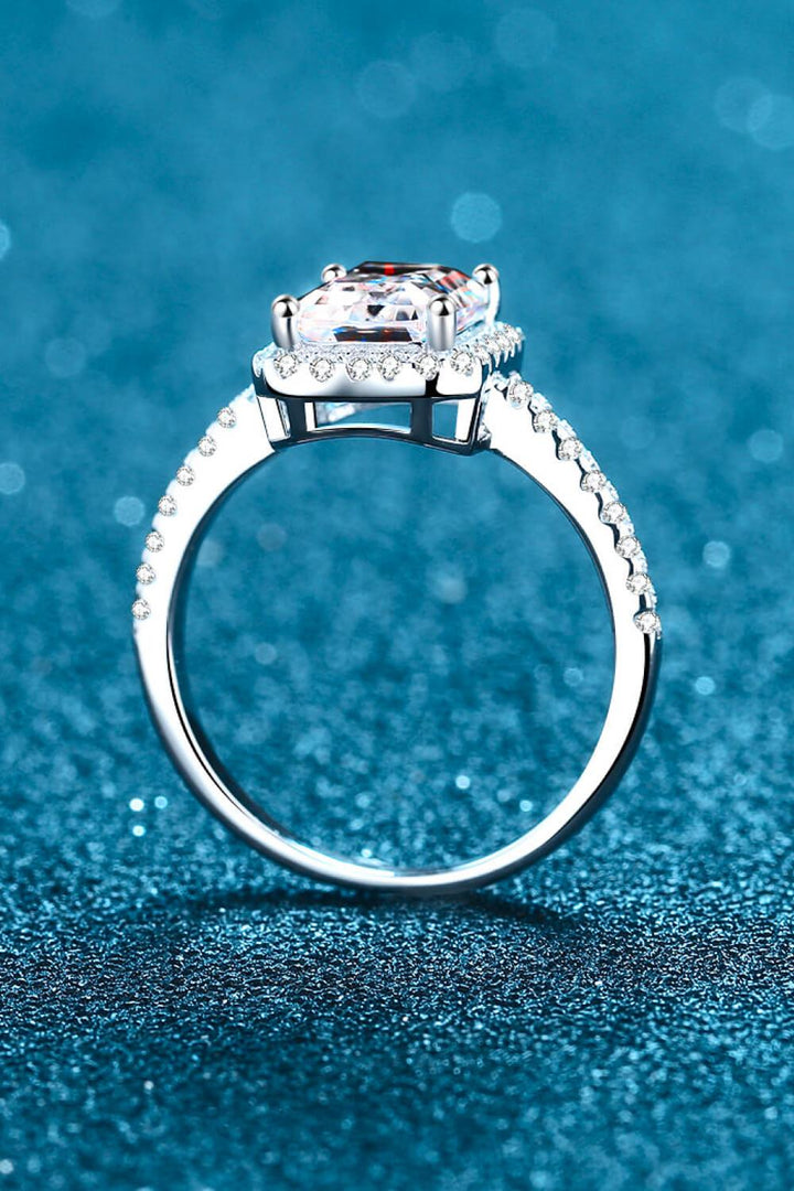 1 Carat Rectangle Moissanite Ring - Trendha