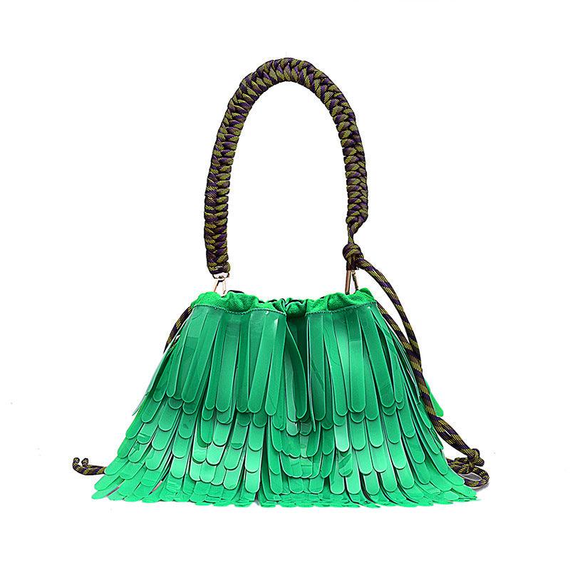 All-match shoulder messenger bag hit color jelly bag - Trendha
