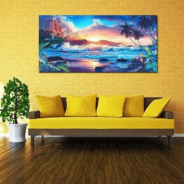 Home Decor Canvas Print Paintings Wall Art Modern Sunset Scenery Beach Tree Gift - Trendha