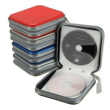 40 Disc CD DVD Double-side Storage Case Organizer Holder Hard Wallet Album CD Storage Bag - Trendha