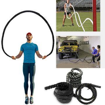 2.8M/3M Fitness Heavy Jump Rope 25mm Diameter Weighted Battle Skipping Ropes Powerful Strength Training Ropes - Trendha