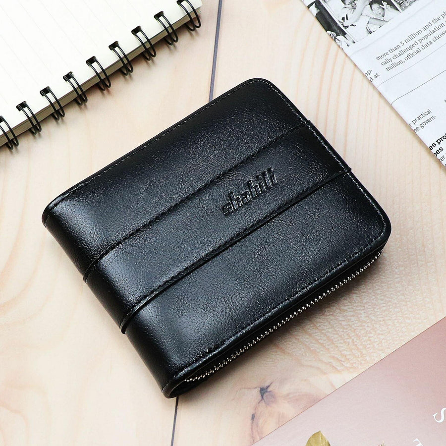 Men Faux Leather Retro Classical Wax Leather Multi-slot Card Holder Wallet - Trendha