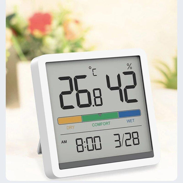 XIAOMI Miiiw Mute Temperature Humidity Clock Digital Hygrometer Alarm Clock Indoor Thermometer Humidity Monitor Smart Home with 3.34inch Huge LCD Screen - Trendha