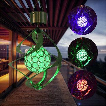 Solar Powered Wind Chimes Light 7 Color Changing LED Garden Hanging Spinner Lamp - Trendha