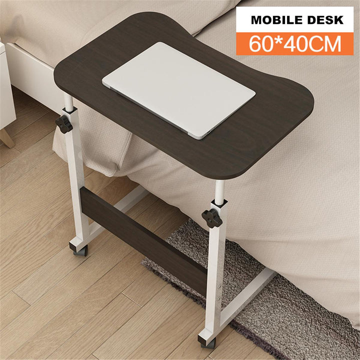 Adjustable Computer Laptop Desk Simple Mobile Lifting Laptop Table With Wheels Wood Laptop Table Beside Bed Sofa - Trendha
