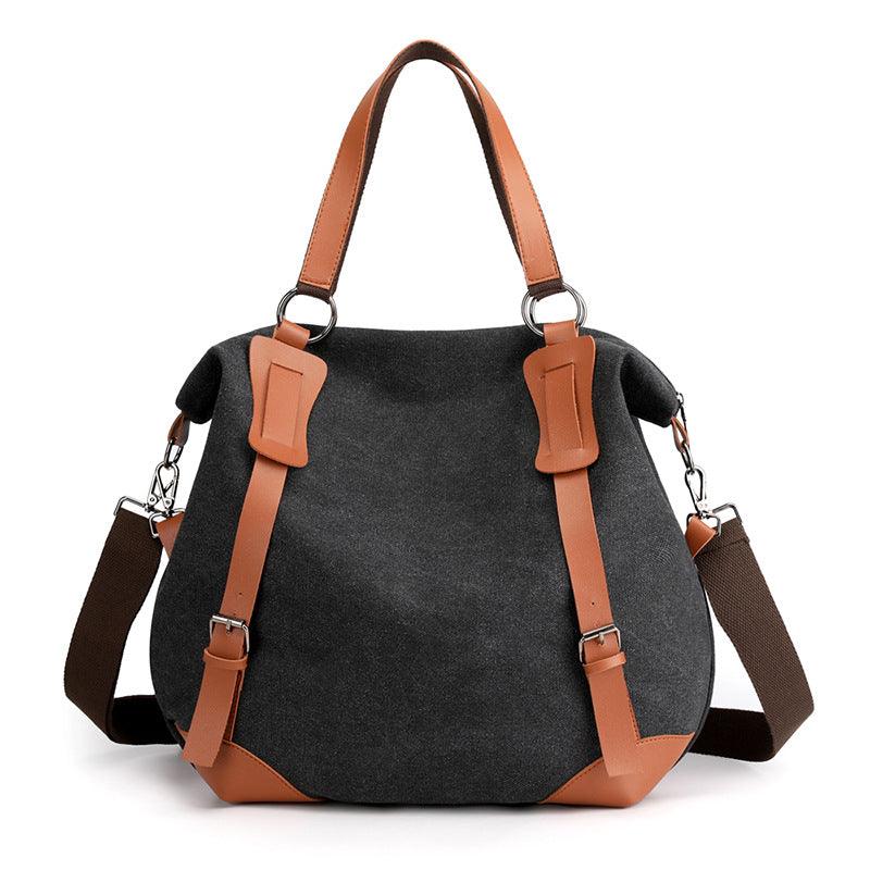 Portable Canvas Bag Versatile Casual Women's Shoulder Messenger Bag - Trendha