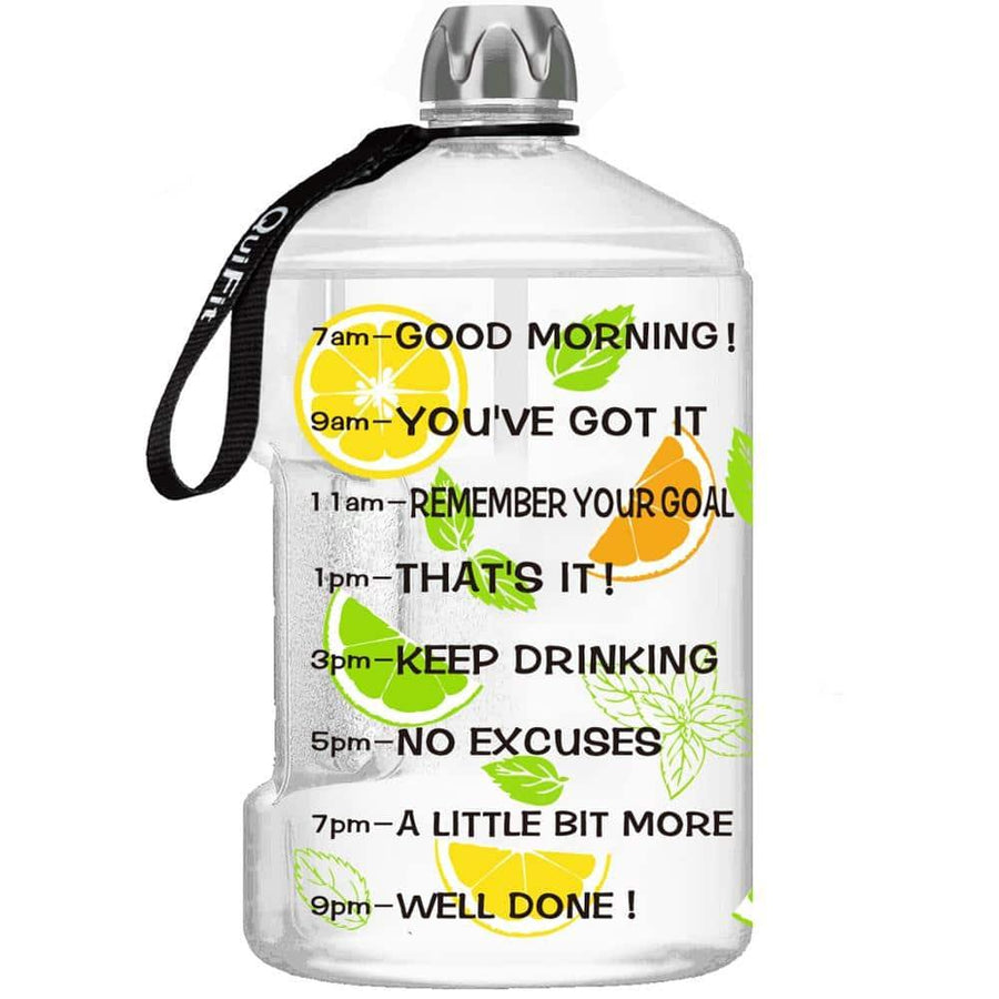Colorful Gallon Water Bottle with Time Marker - Trendha