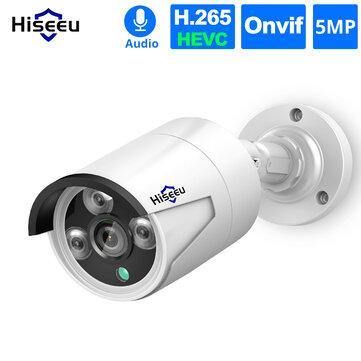 Hiseeu HB624 H.265 5MP Security IP Camera POE ONVIF Outdoor Waterproof IP66 CCTV P2P Video Camera - Trendha