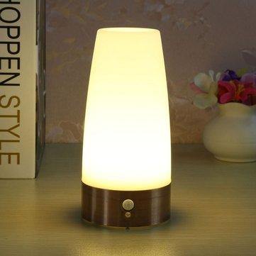 Wireless LED Night Light Table Bed Lamp Motion Sensor Battery Operated For Indoor Lighting - Trendha