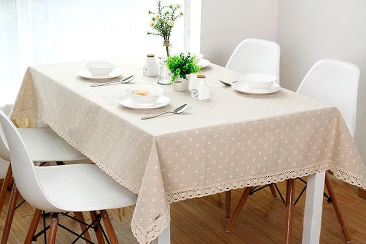 Floral Pattern Linen Tablecloths - Trendha
