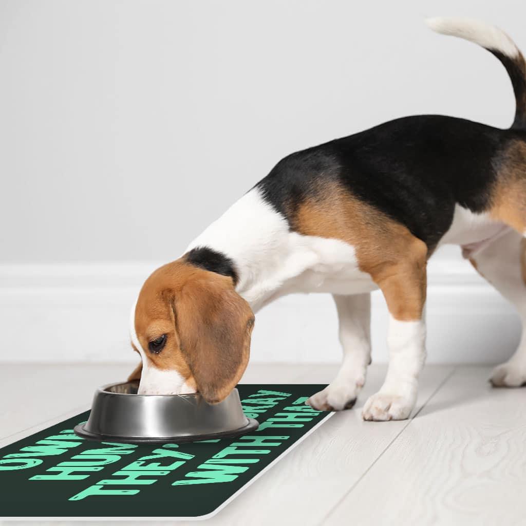 Funny Pet Food Mat - Printed Anti-Slip Pet Bowl Mat - Cool Pet Feeding Mat - Trendha