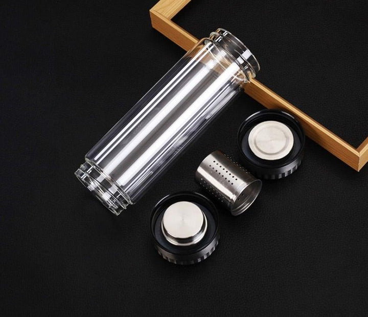 Glass Water Bottle with Tea Infuser - Trendha