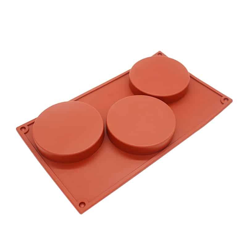 Large Round Silicone Baking Mold with 3 Cavities - Trendha