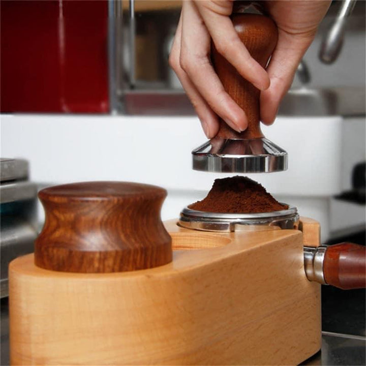 Manual Wooden Coffee Tamper Holder - Trendha