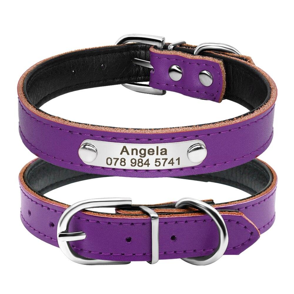Pet Personalized Leather Collar - Trendha