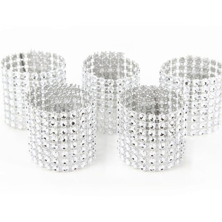 Set of 10 Crystal Napkin Rings - Trendha